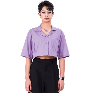 BLACKBERRY CUBAN CROP SHIRT